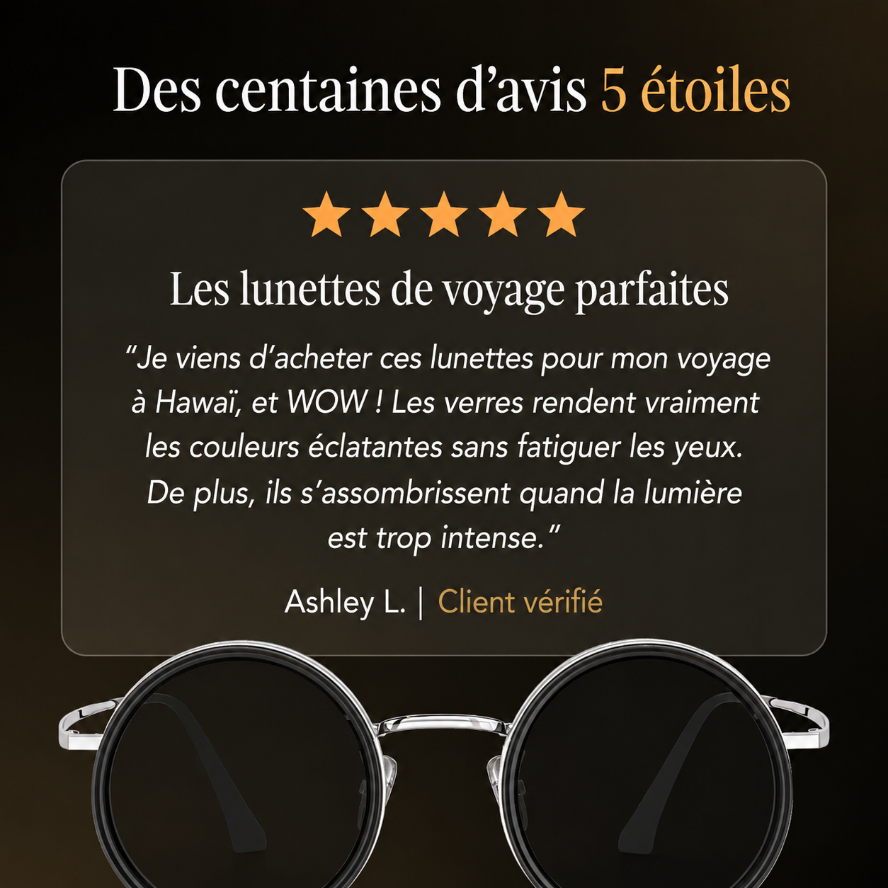 Lunettes Aura™ à teinte ajustable