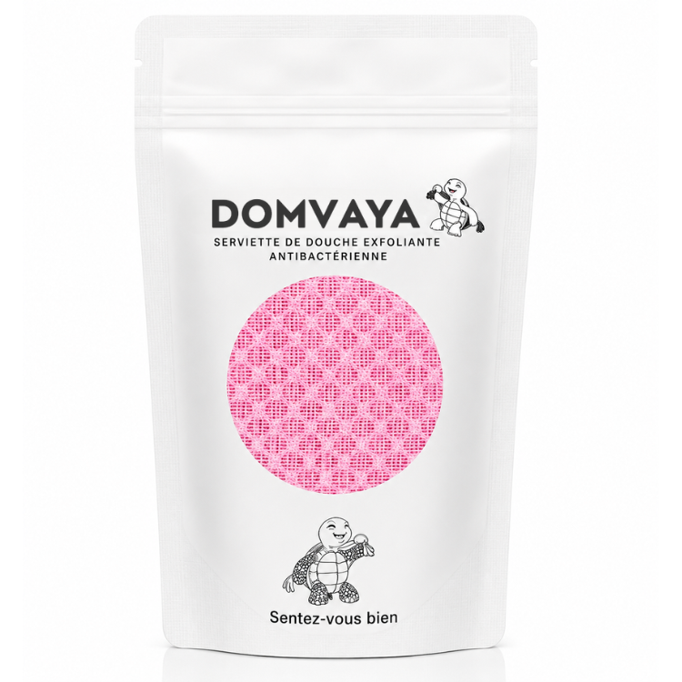 Serviette de douche exfoliante antibactérienne