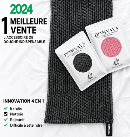 Serviette de douche exfoliante antibactérienne