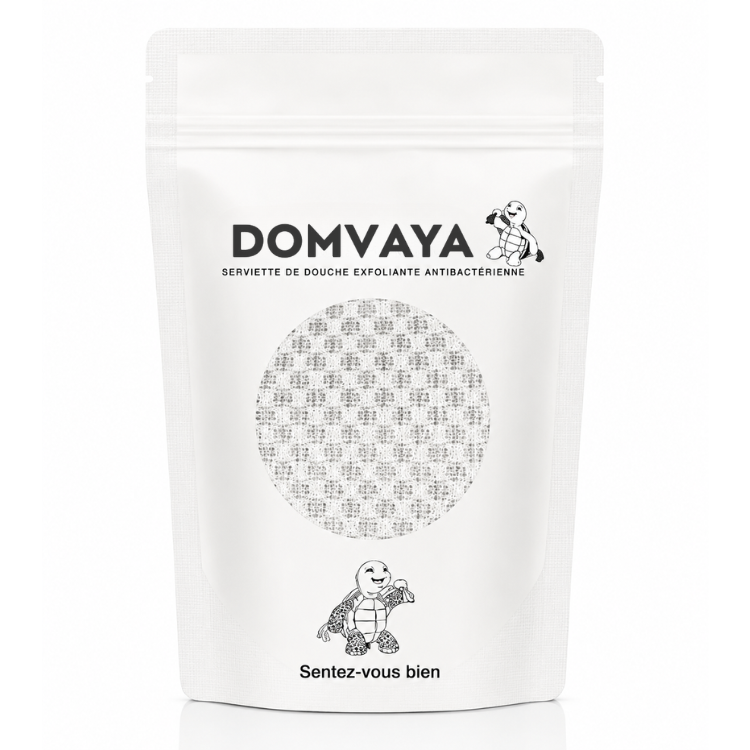 Serviette de douche exfoliante antibactérienne