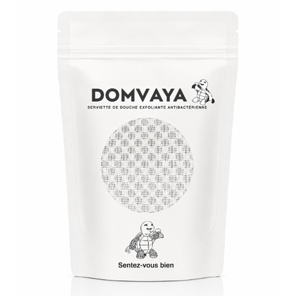 Serviette de douche exfoliante antibactérienne