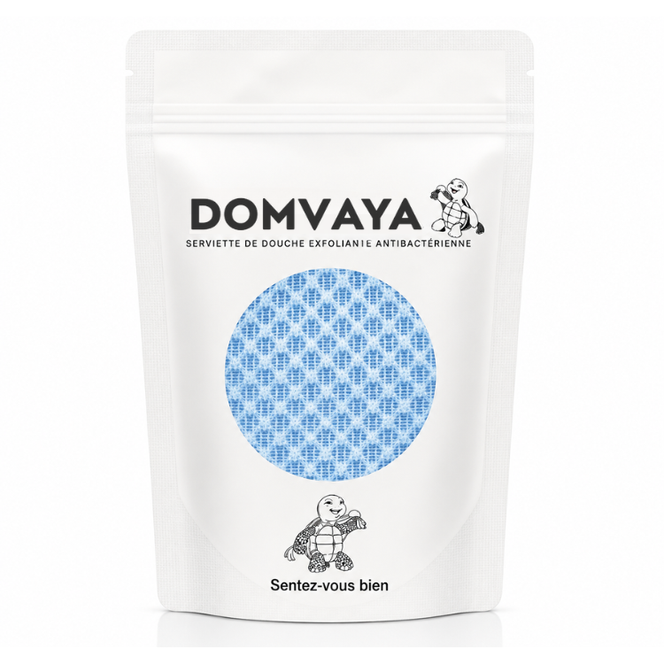 Serviette de douche exfoliante antibactérienne