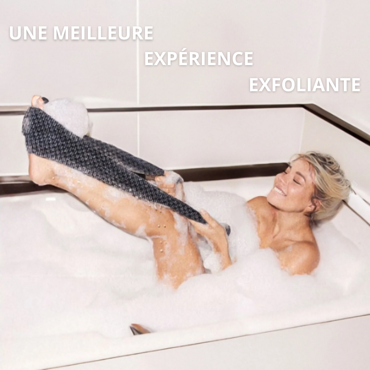 Serviette de douche exfoliante antibactérienne