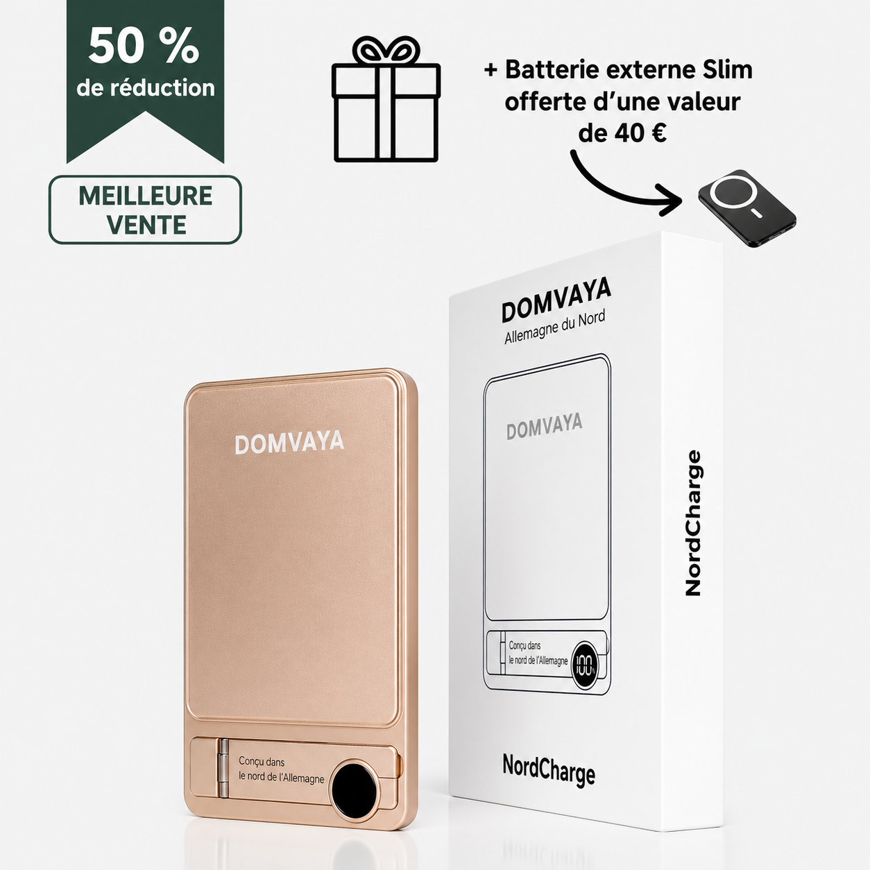 NordCharge – batterie magnétique anti-surchauffe