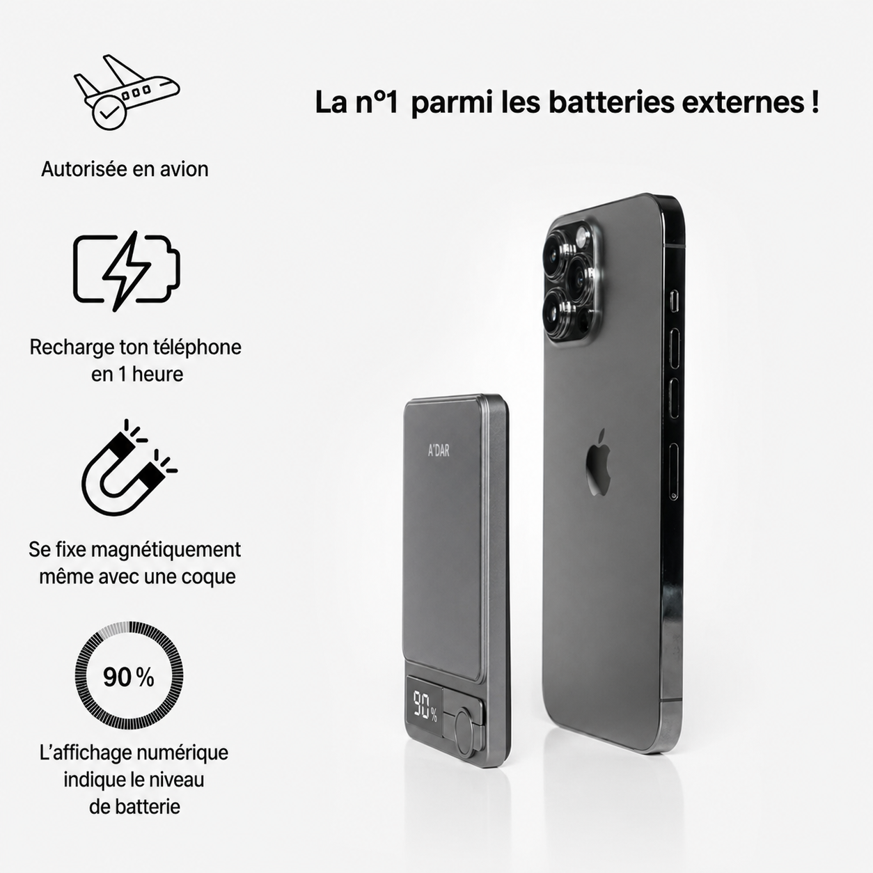 NordCharge – batterie magnétique anti-surchauffe